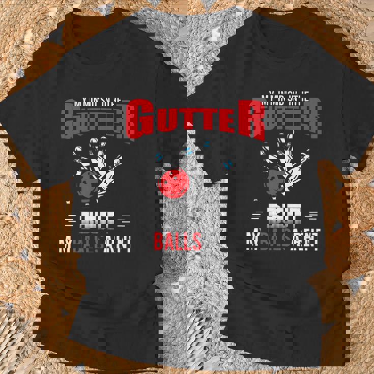 My Mind's In Gutter But Balls Arnot Cool ボーリング 長袖tシャツ Tシャツ 高齢者への贈り物