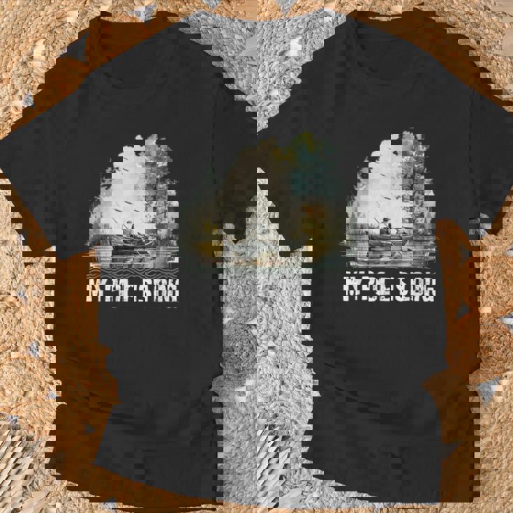 My Pole Is Long Fishing ハンティング フィッシャーマン ハンター 父の日 Tシャツ 高齢者への贈り物