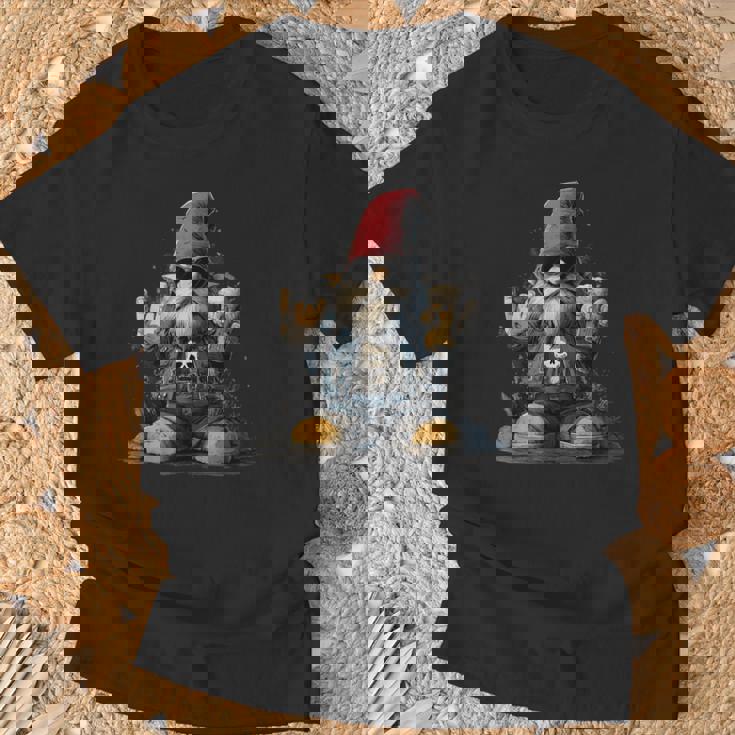 Nain De Jardin Rocker Boit De La Bière T-Shirt Cadeaux pour les vieillards