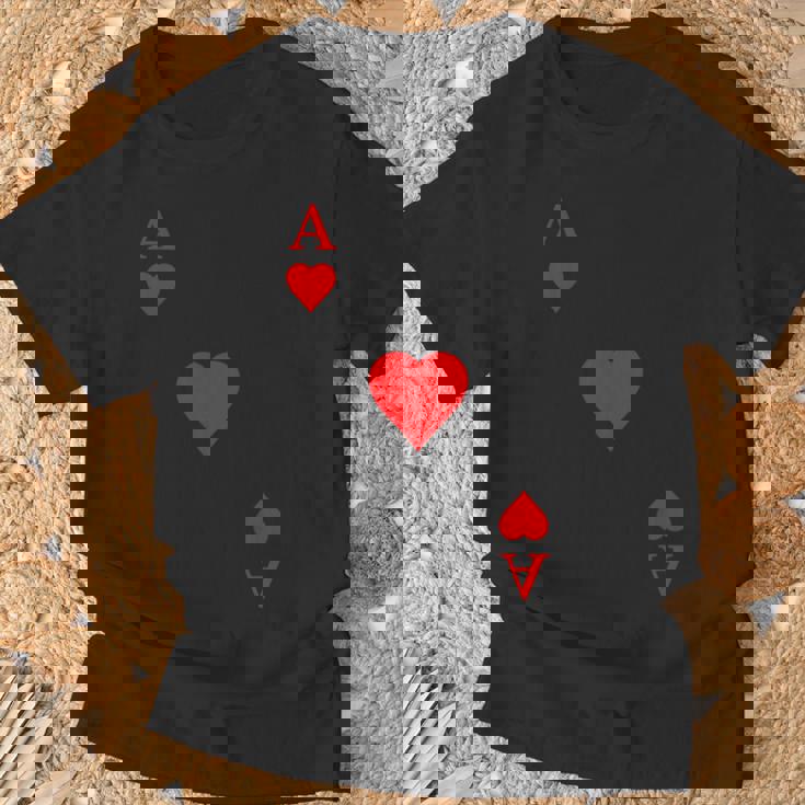 Naipes As De Corazones Carnaval Disfraz Póker Camiseta unisex Regalos para ancianos