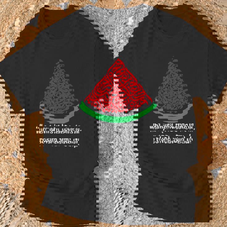 Palestina Caligrafíaandíaolidaridad Palestina Camiseta unisex Regalos para ancianos