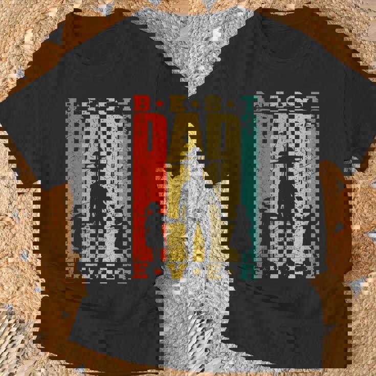 Papà Di 3 Figlie Regalo Festa Del Papà Padre Di Tre Figlie Maglietta Regalos para ancianos