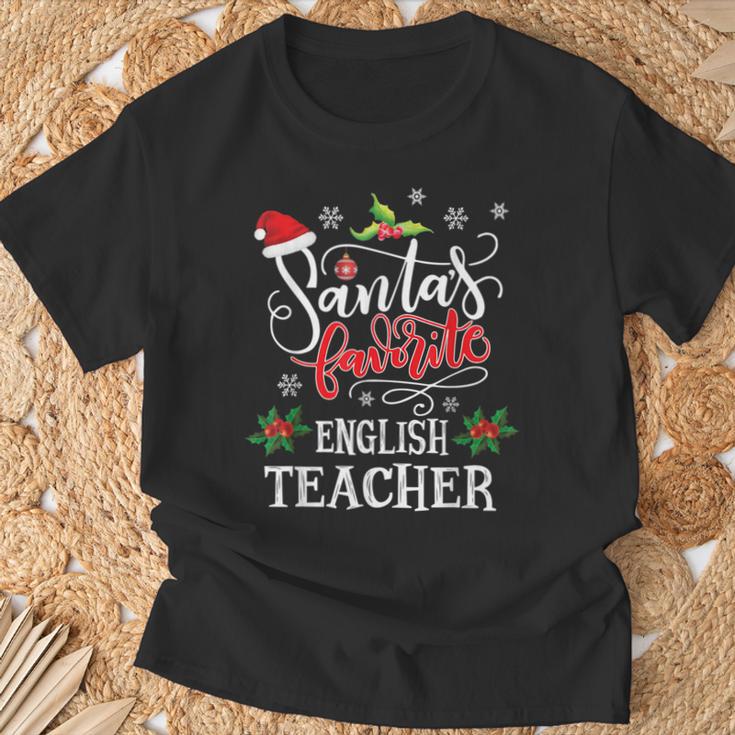 Père Noël Amusant Pour Professeur Anglais T-Shirt Cadeaux pour les vieillards