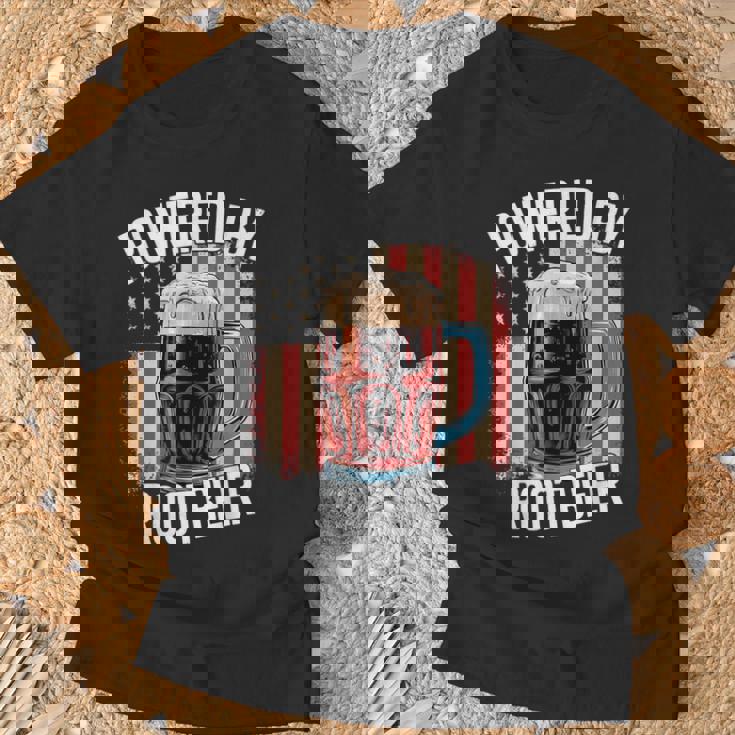 Powered By Root Beer T-Shirt Gifts for Old Men Powered By Root Beer T-Shirt Gifts for Old Men