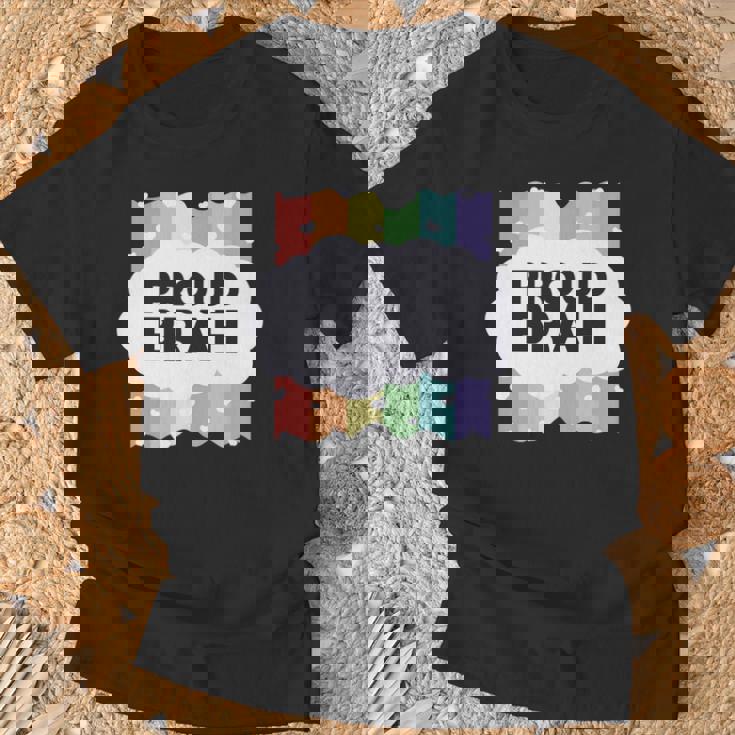 Proud Brah ゲイプライドフラッグ ジェンダー平等 パステルブラ 長袖tシャツ Tシャツ 高齢者への贈り物