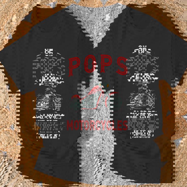 Real Pops Ride Motorcycle Rider Pop Biker Pop T-Shirt Gifts for Old Men