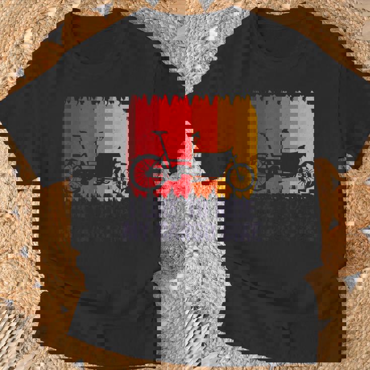 I Like To Ride My Cargo Bike Bicicleta De Carga Retro Camiseta unisex Regalos para ancianos