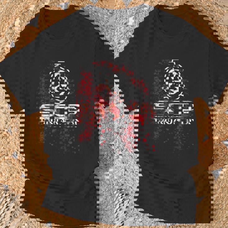 Scp、財団、血で 長袖tシャツ Tシャツ 高齢者への贈り物