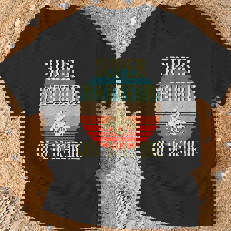 Super Batteur Qui Déchire Humour Batterie Cadeau Batteur T-Shirt Cadeaux pour les vieillards