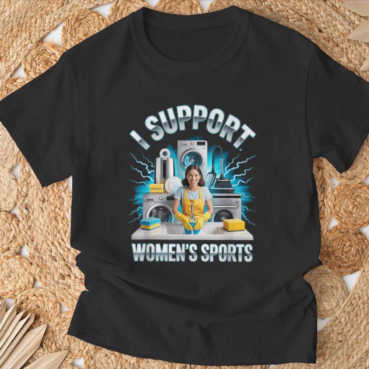 I Support Women's Sports Unwearable Aduld Humor Bootleg T-Shirt Gifts for Old Men