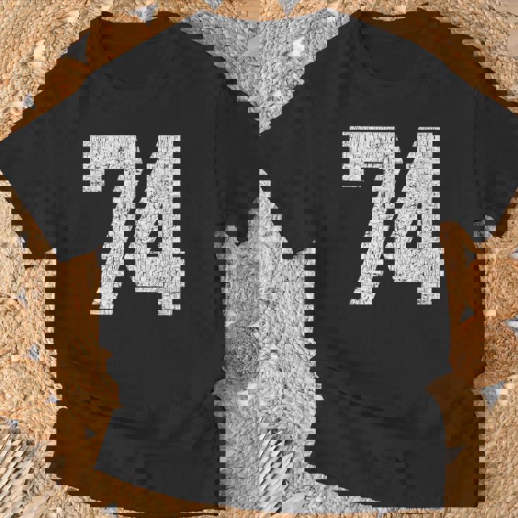 Uniforme De Jersey Número 74 Cumpleaños Número 74 Camiseta unisex Regalos para ancianos