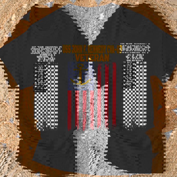 USS John F Kennedy CVA-67 Aircraft Carrier Veteran's Day T-Shirt Gifts for Old Men