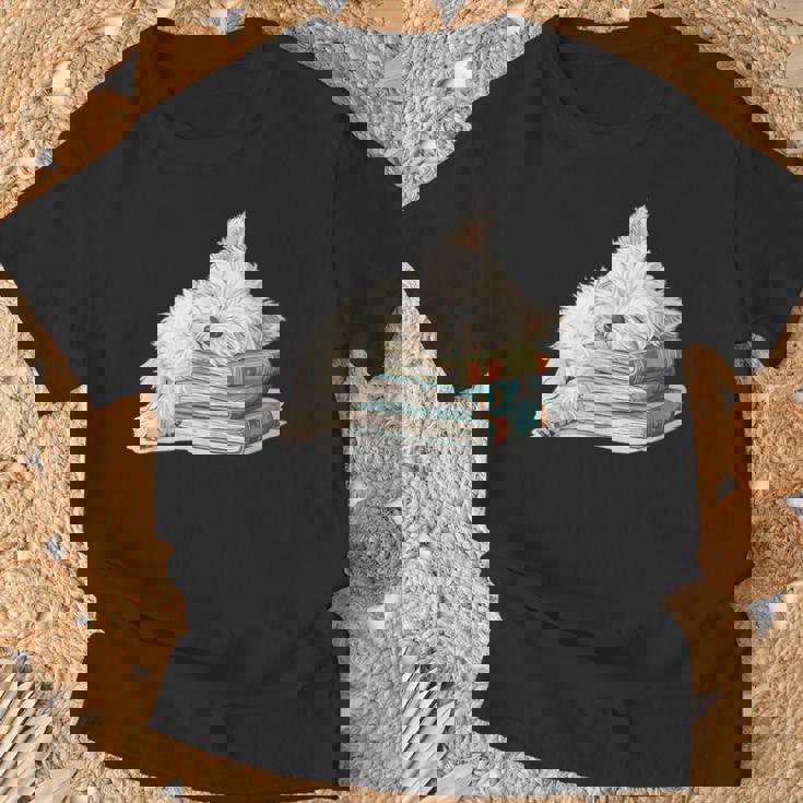 West Highland Terrier Books 犬種 ウェスティ Tシャツ 高齢者への贈り物