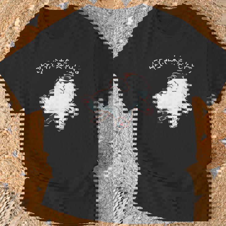 「明日から本気出す」 猫 ネコ好き 面白い 筆文字 ユーモア満点 おもしろ Tシャツ 高齢者への贈り物