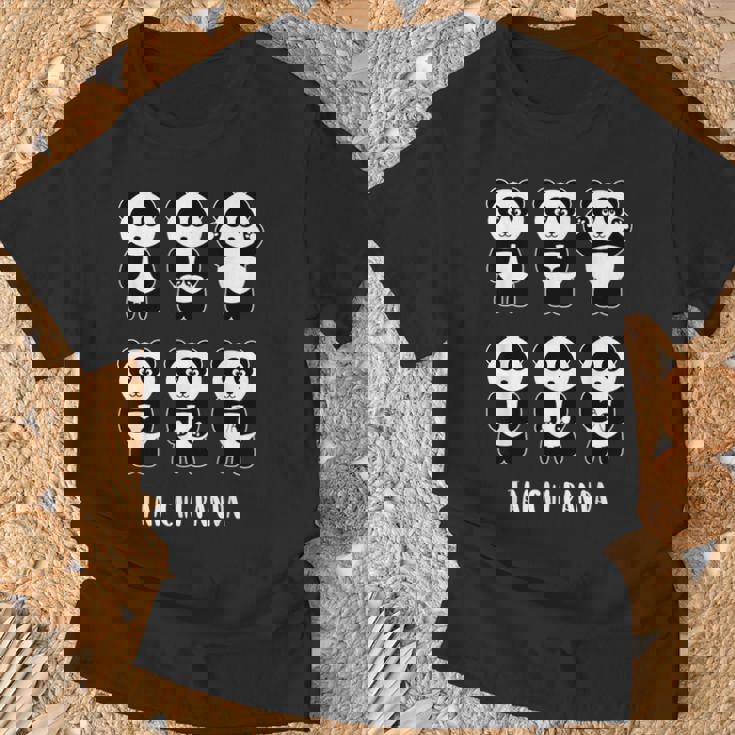 かわいいパンダ 太極拳 格闘技ギフト Tシャツ 高齢者への贈り物