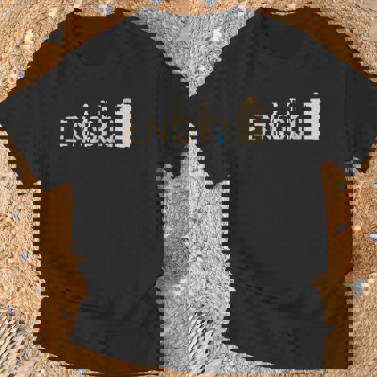 くりこ ギブミー睡眠 『Enoki』 きのこ シュール 男女兼用 グッズ Tシャツ 高齢者への贈り物