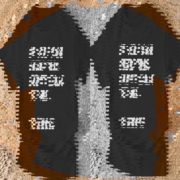 これを読めたら私に話しかけないでください-面白い人が嫌い Tシャツ 高齢者への贈り物