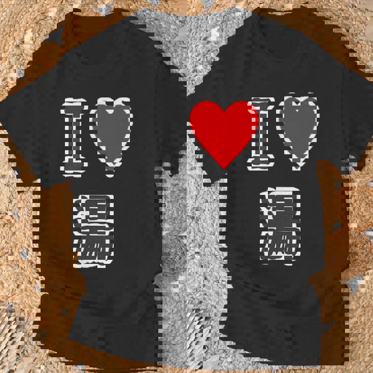 アイラブ・湯【変なデザイン屋さん】温泉 お風呂 銭湯 お土産 旅行 ハート スタッフ メッセージ・面白い デザイン Tシャツ 高齢者への贈り物