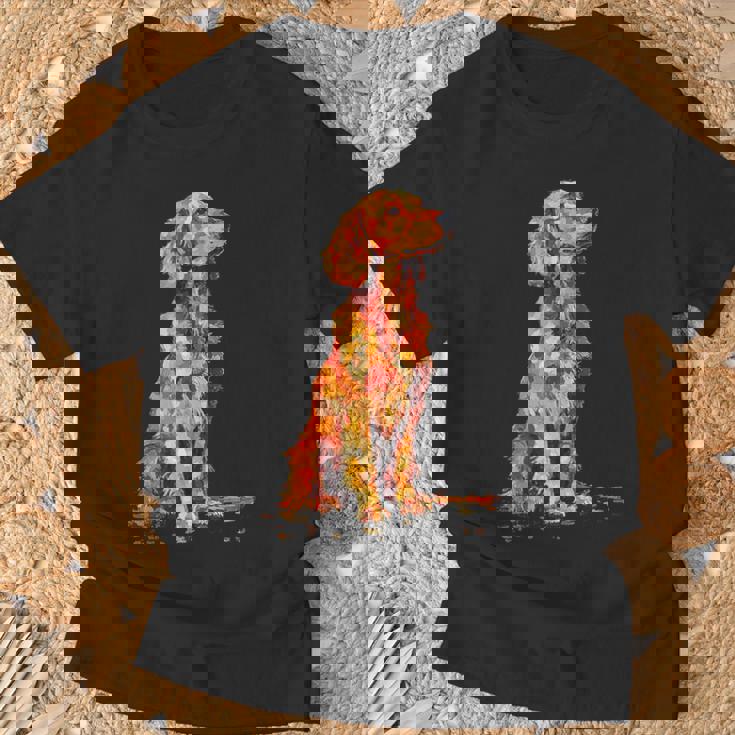 アイリッシュセッター 犬 グラフィック ペットアート アイリッシュセッター Tシャツ 高齢者への贈り物