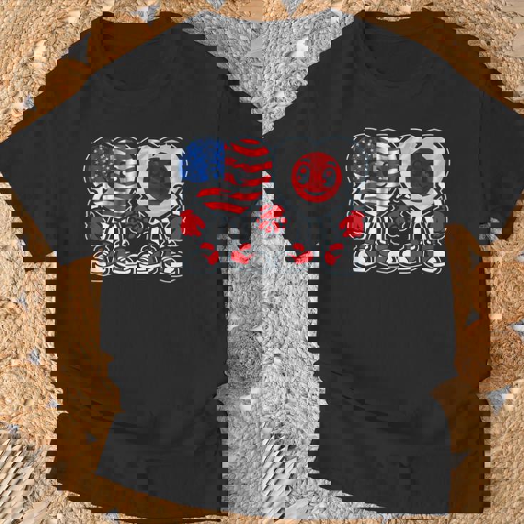 アメリカと日本 ハート フレンドシップ Tシャツ 高齢者への贈り物