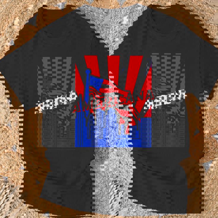 アメリカーナ、都市、旗、Bjj、柔術、Mma、ファイティング、ボックス。 Tシャツ 高齢者への贈り物