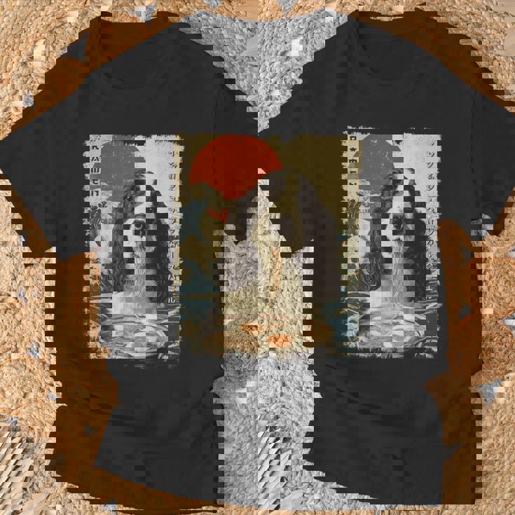 イングリッシュスプリンガー・スパニエル 英語 スプリンガー スパニエル 犬 ラーメン Tシャツ 高齢者への贈り物