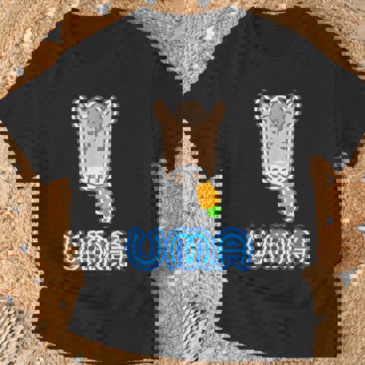 ウマ Uma 午年 ニンジン 蹄鉄【馬年】2026《干支 十二支》【どうぶつフレンズ】面白 かわいい キャラクター Tシャツ 高齢者への贈り物