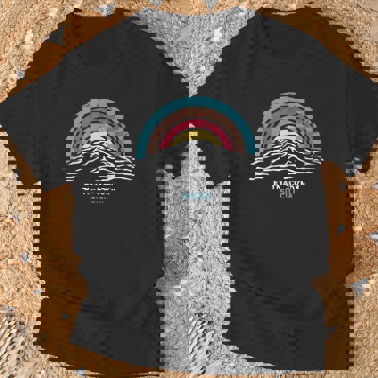 エトナ山火山 パレルモ シチリア島を訪問 イタリア ハイキングギフト Tシャツ 高齢者への贈り物