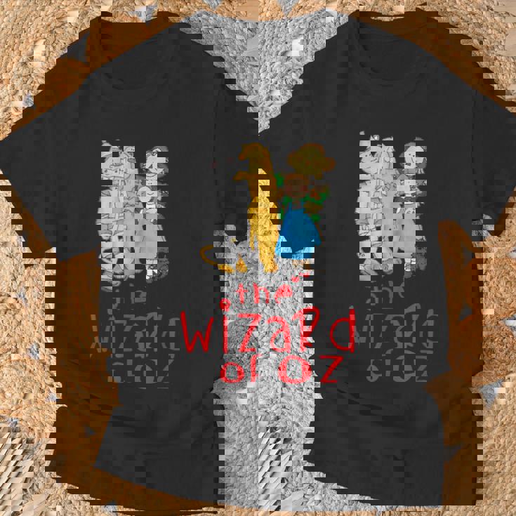 オズの魔法使い ヴィンテージ ファンタジー ドロシー ブリキの男 かかしライオン Tシャツ 高齢者への贈り物