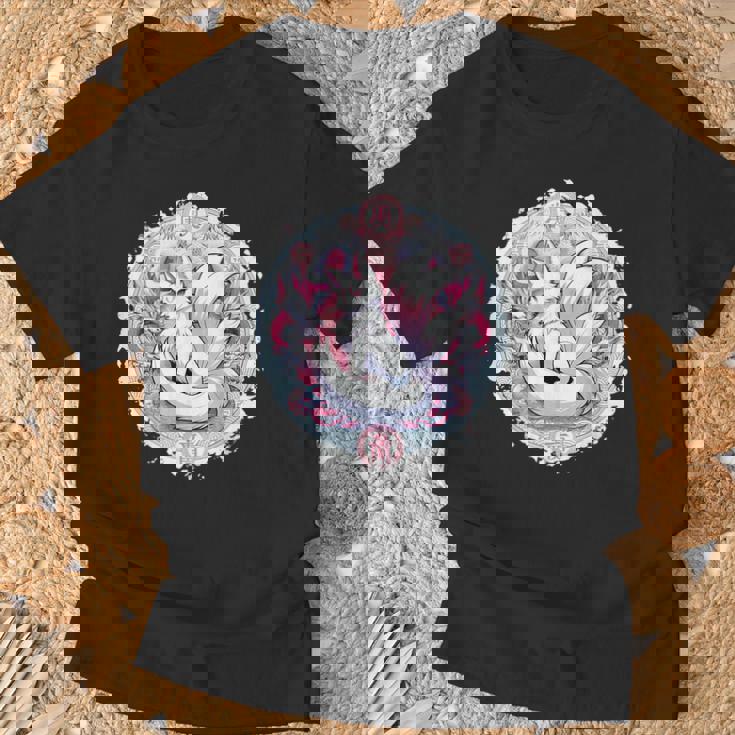 キツネ かわいい コスチューム 九尾狐 ドラゴンズ Tシャツ 高齢者への贈り物