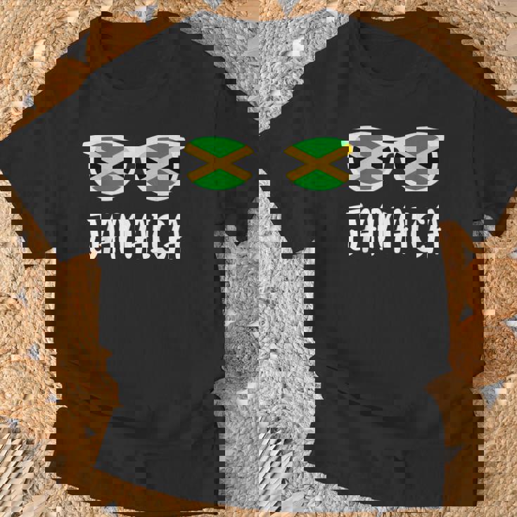 サングラス フラッグ ジャマイカ ジャマイカ 生まれ Tシャツ 高齢者への贈り物