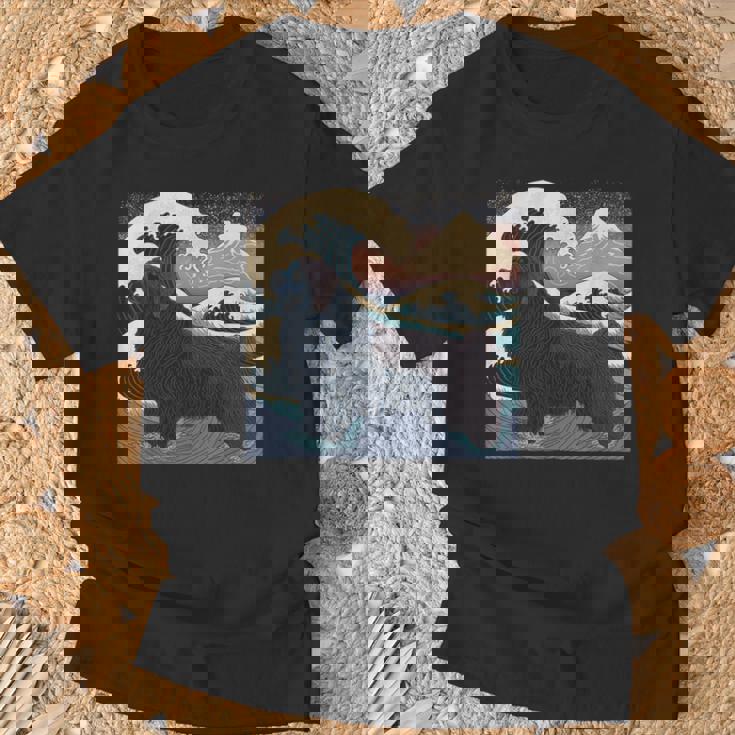 シュールレアリズム 日本画 ニューファンドランド 犬 Tシャツ 高齢者への贈り物