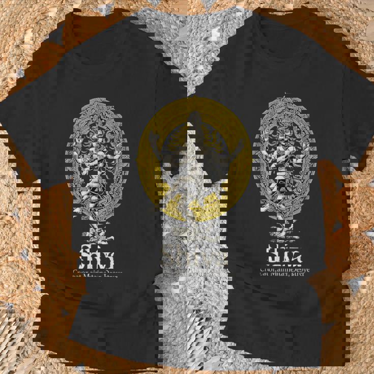 シヴァ クリエーター プリザーバー 駆逐艦 ナタラジャ ヒンドゥー ヴィンテージ Tシャツ 高齢者への贈り物