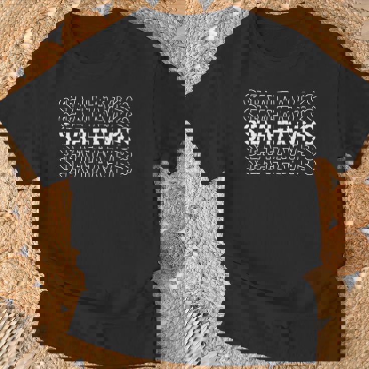 シーホークス 学校 スポーツチーム マスコット タウンゴーカレッジ アスリート Tシャツ 高齢者への贈り物