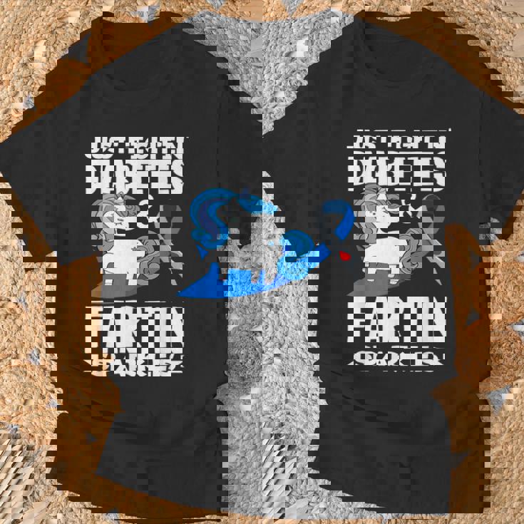 ジャスト・ファイティン・ダイアベティス＆ファーティン・スパークルズ 1型糖尿病 Tシャツ 高齢者への贈り物