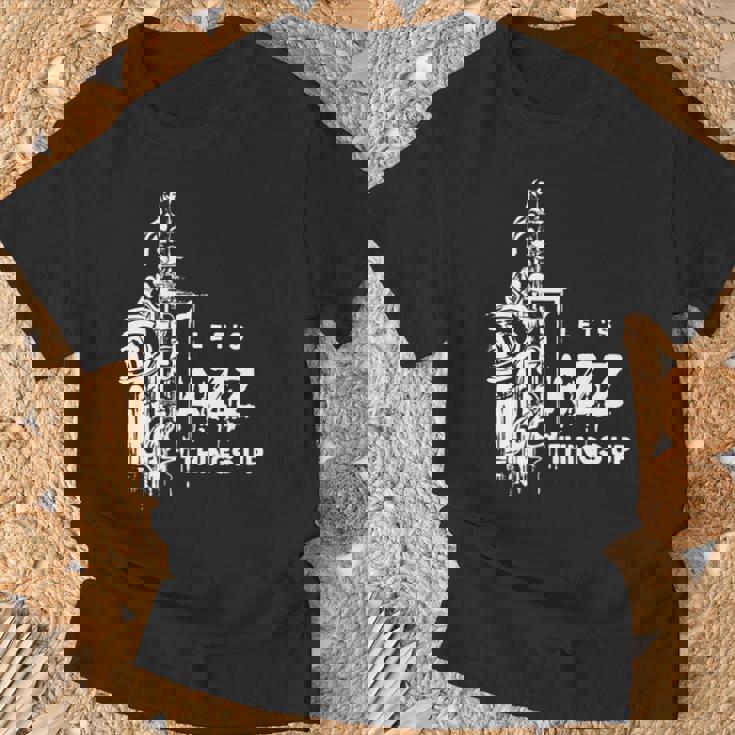 ジャズ・サックス レッツ・ジャズ・シング・アップlet's Jazz Thing Up 長袖tシャツ Tシャツ 高齢者への贈り物