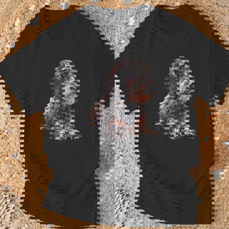 ダックスフンド ワイヤーヘア 長袖tシャツ Tシャツ 高齢者への贈り物