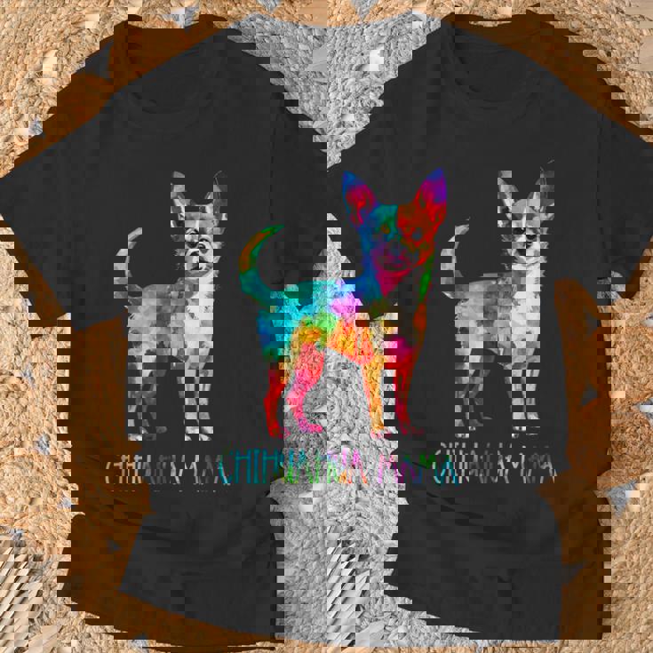 チワワ ママ 水彩画 芸術的 犬 恋人 ティーカップ Tシャツ 高齢者への贈り物