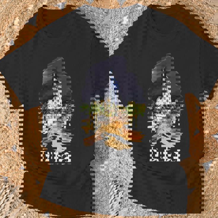 ドバイ Uae お土産絵画 ドバイの街 シャツ 長袖tシャツ Tシャツ 高齢者への贈り物