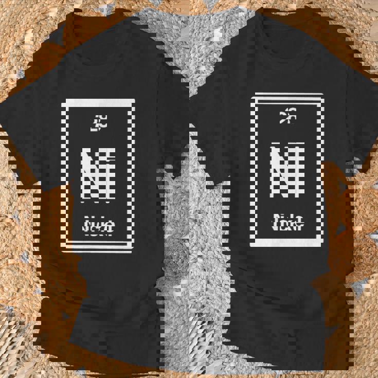 ニッケル-ニッケル-元素周期表-サイエンスギフト Tシャツ 高齢者への贈り物