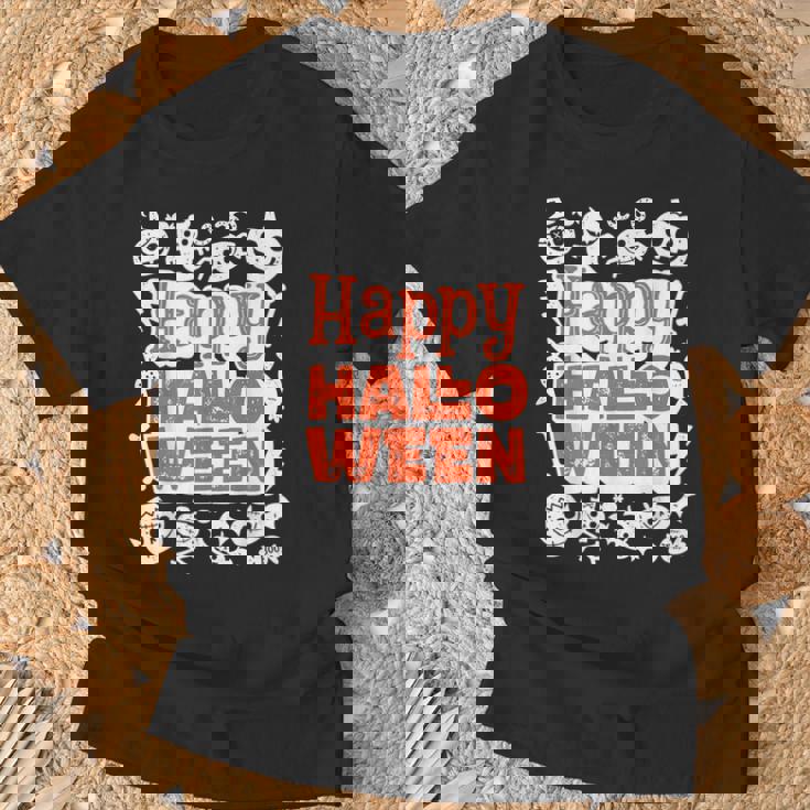 ハッピーハロウィン 子供 大人 男性 女性 キュート ビンテージ Tシャツ 高齢者への贈り物
