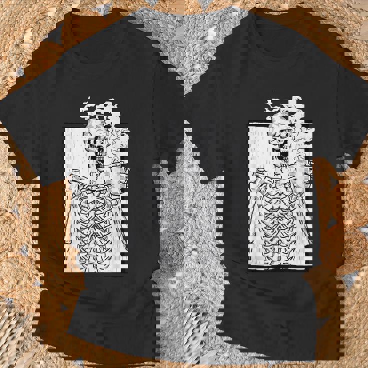 ハロウィーン コーヒー ドリンク スケルトン コーヒースカル Tシャツ 高齢者への贈り物