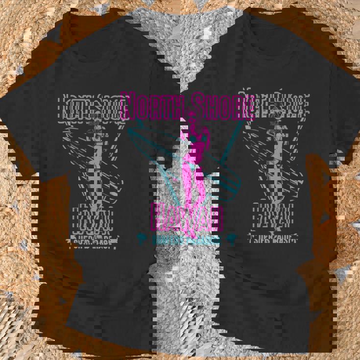 ハワイ サーファー ガール ノースショア 長袖tシャツ Tシャツ 高齢者への贈り物