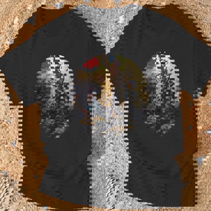 バスティーユを襲うフランス革命 パリ フランス Tシャツ 高齢者への贈り物