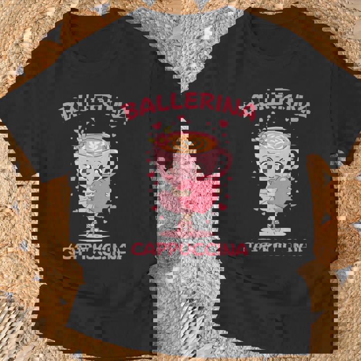 バレリーナ カプチーノ かわいい イタリアン ブレイン ミーム キッズ ガールズ Tシャツ 高齢者への贈り物