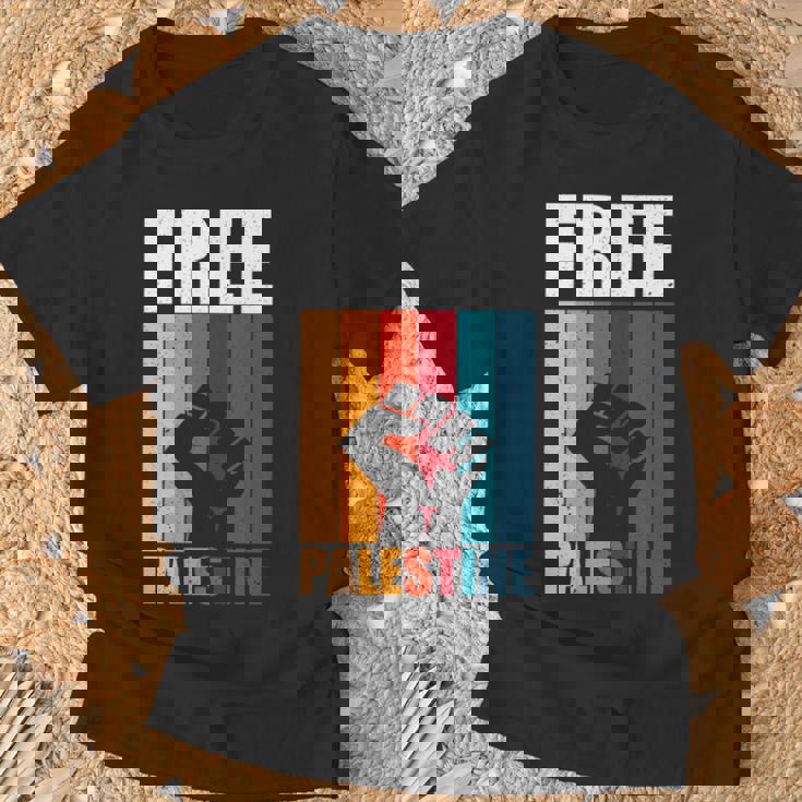 パレスチナ人のためのフリーパレスチナのレトロなビンテージデザイン 長袖tシャツ Tシャツ 高齢者への贈り物