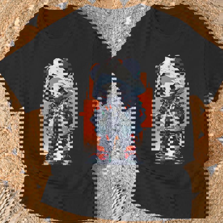 パンダ ストリート 都会 ヒーロー Tシャツ 高齢者への贈り物