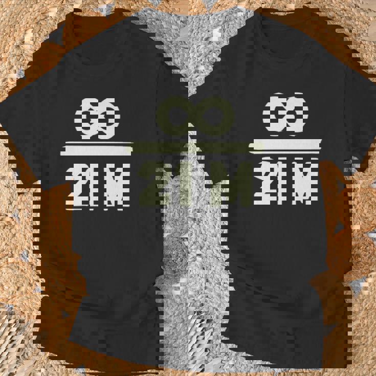 ビットコイン 2100万 マーケットキャップ 暗号通貨愛好家向け 長袖tシャツ Tシャツ 高齢者への贈り物