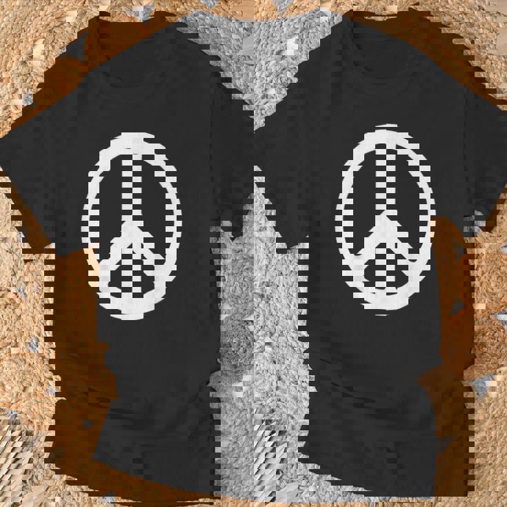 ホワイト ピースサイン Tシャツ 高齢者への贈り物