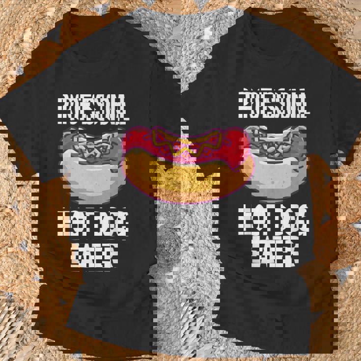 プロフェッショナルホットドッグイーターファニーホットドッグ Tシャツ 高齢者への贈り物